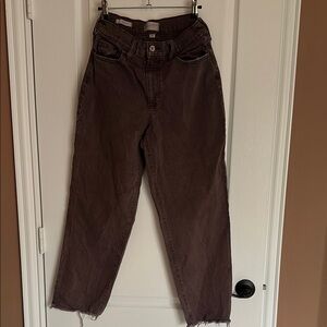 Vintage Wash Chocolate Brown Straight-Leg Jeans – Universal Thread Size 6